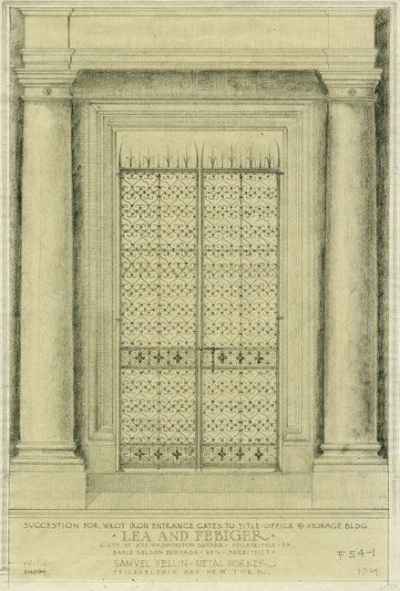 Gate for Lea and Febiger, Philadelphia 1925