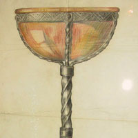 Iron Planter with Copper Bowl 1926